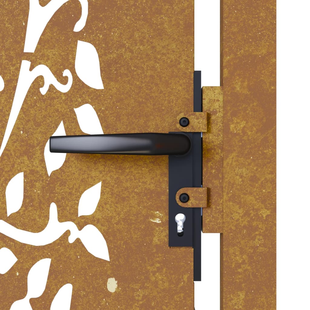 vidaXL Garden Gate 105x80 cm Corten Steel Tree Design