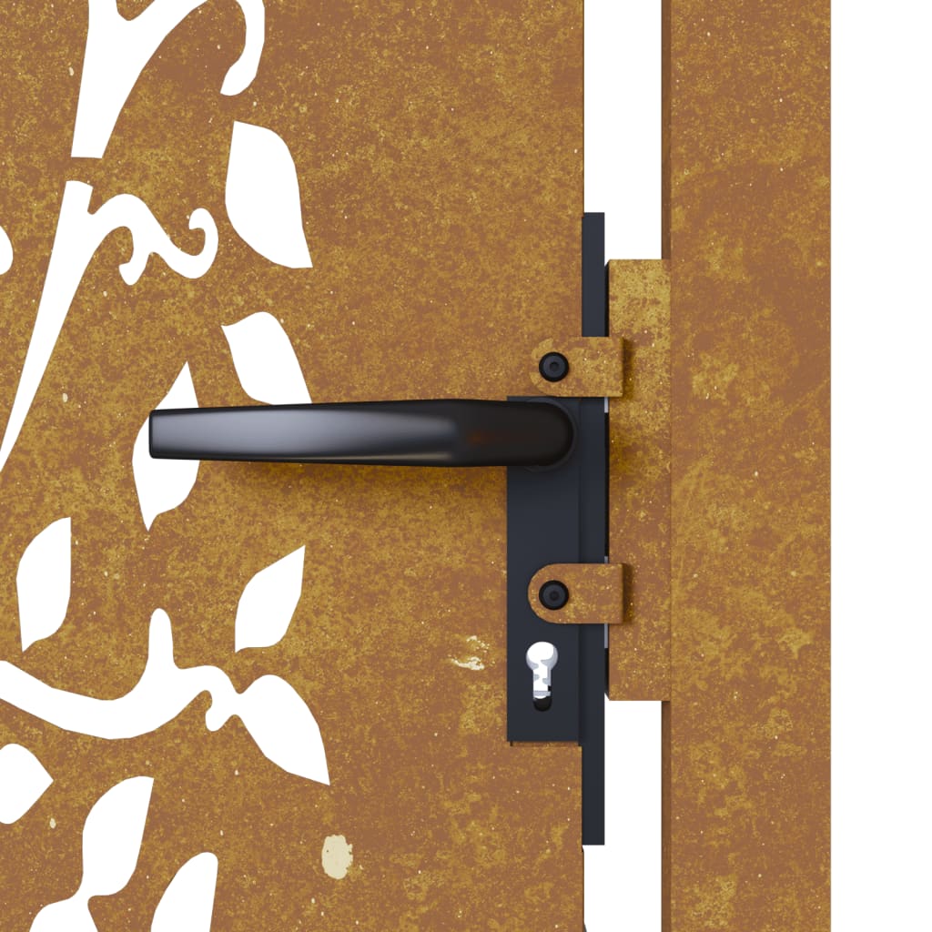 vidaXL Garden Gate 105x130 cm Corten Steel Tree Design