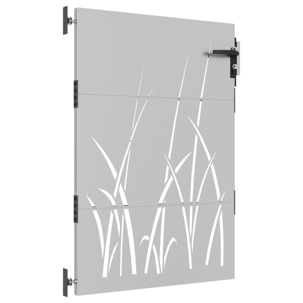 vidaXL Garden Gate 85x125 cm Corten Steel Grass Design