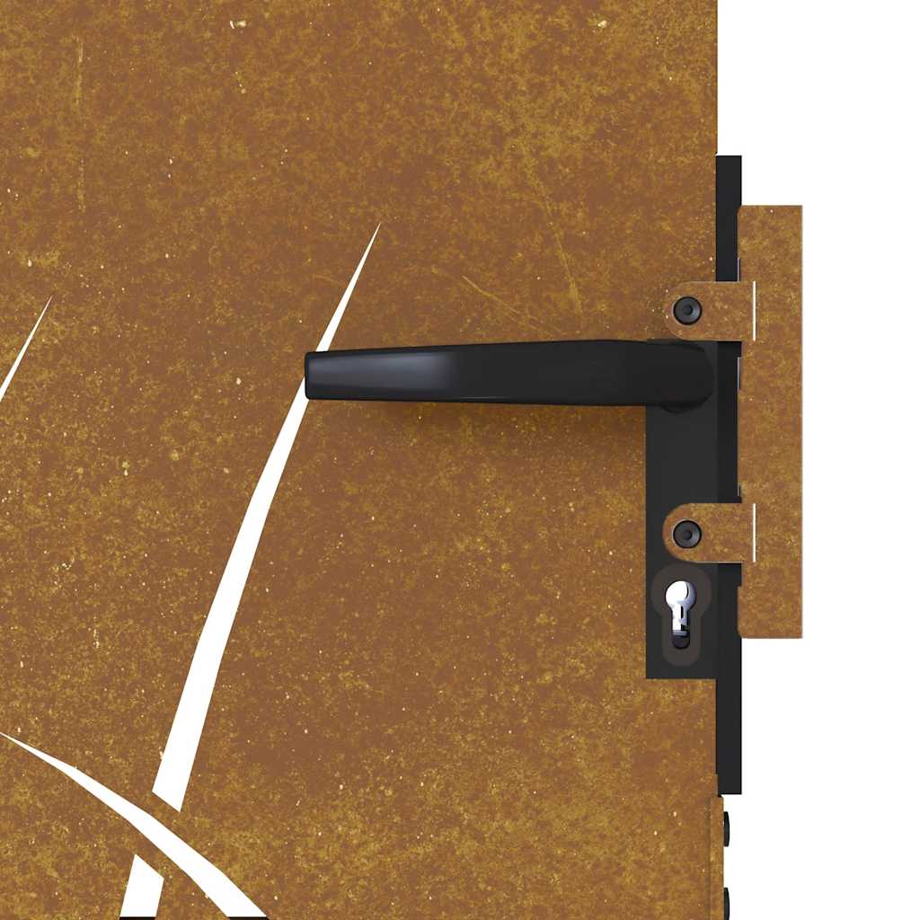 Garden Gate 85x200 cm Corten Steel Grass Design