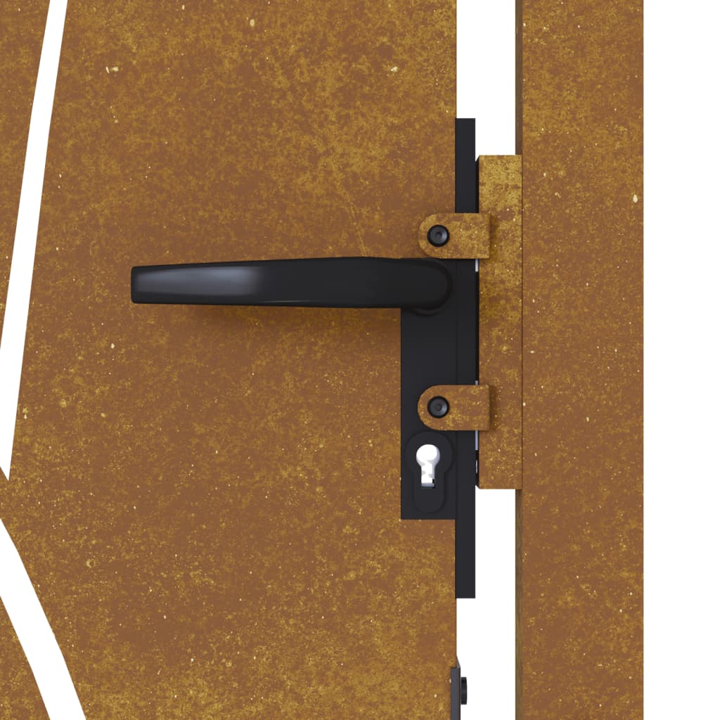 vidaXL Garden Gate 105x180 cm Corten Steel Grass Design