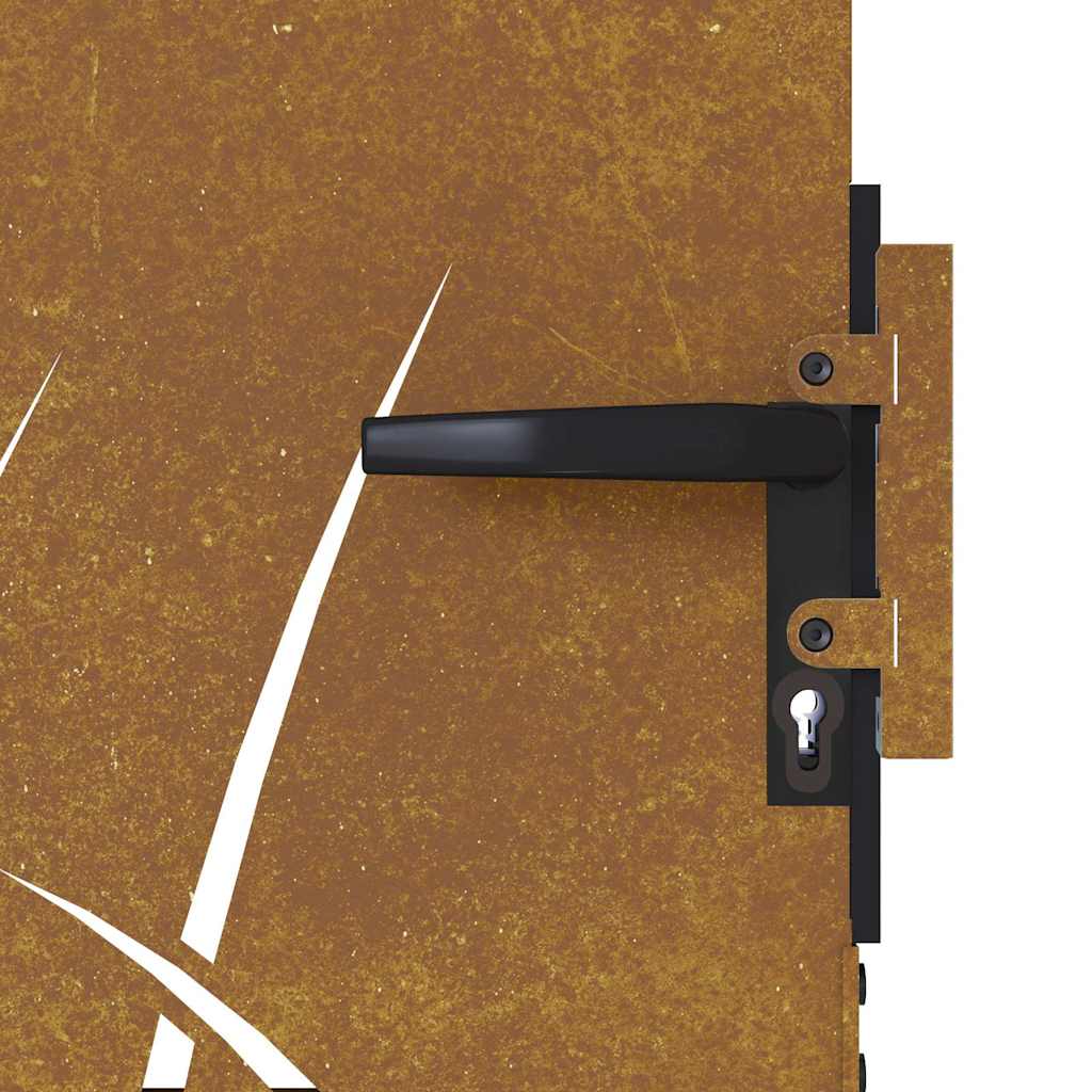 Garden Gate 100x175 cm Corten Steel Grass Design
