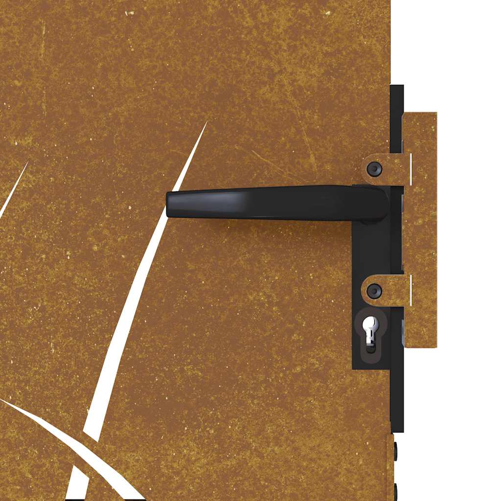 Garden Gate 100x200 cm Corten Steel Grass Design