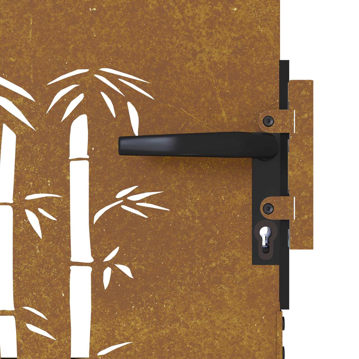 Garden Gate 85 x 100 cm Powder-coated steel Black Lockable