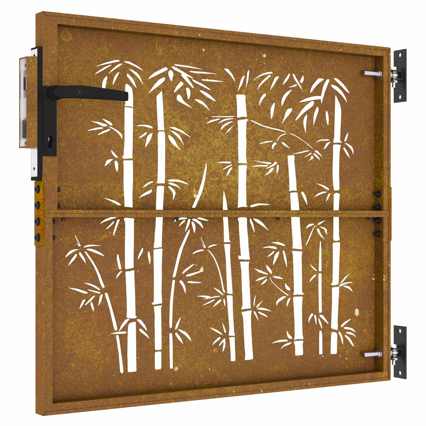 Garden Gate 85 x 100 cm Powder-coated steel Black Lockable