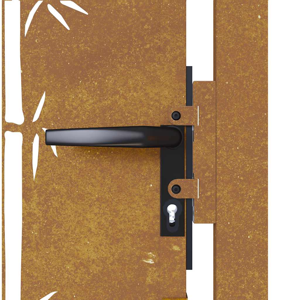 Garden Gate 100x125 cm Corten Steel Bamboo Design
