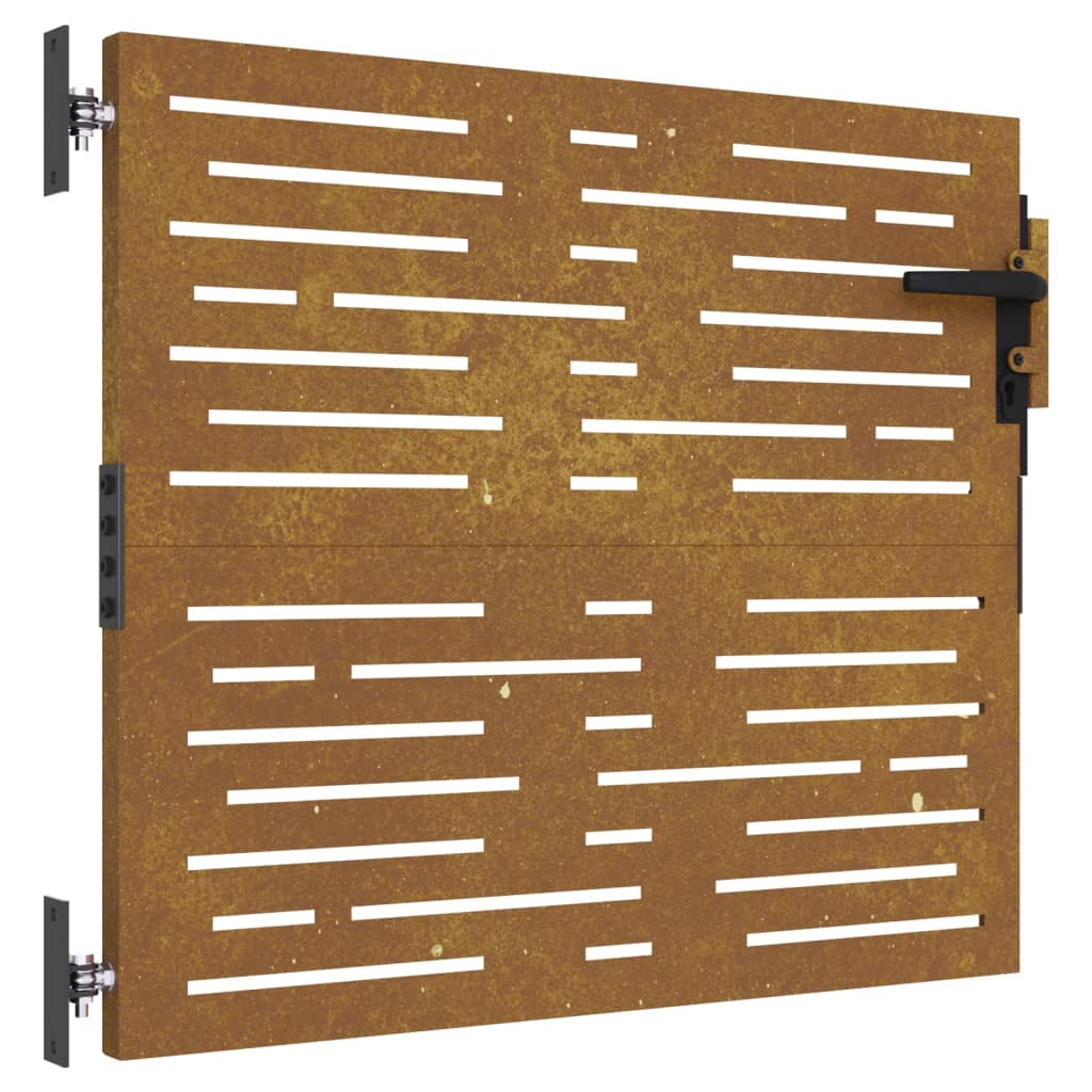 vidaXL Garden Gate 85x75 cm Corten Steel Square Design