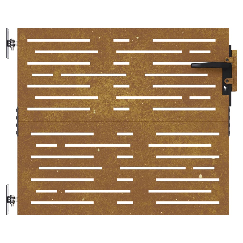 vidaXL Garden Gate 85x75 cm Corten Steel Square Design