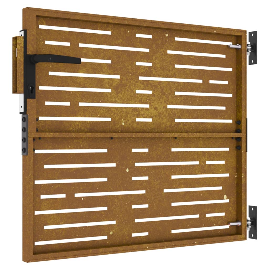 vidaXL Garden Gate 85x75 cm Corten Steel Square Design