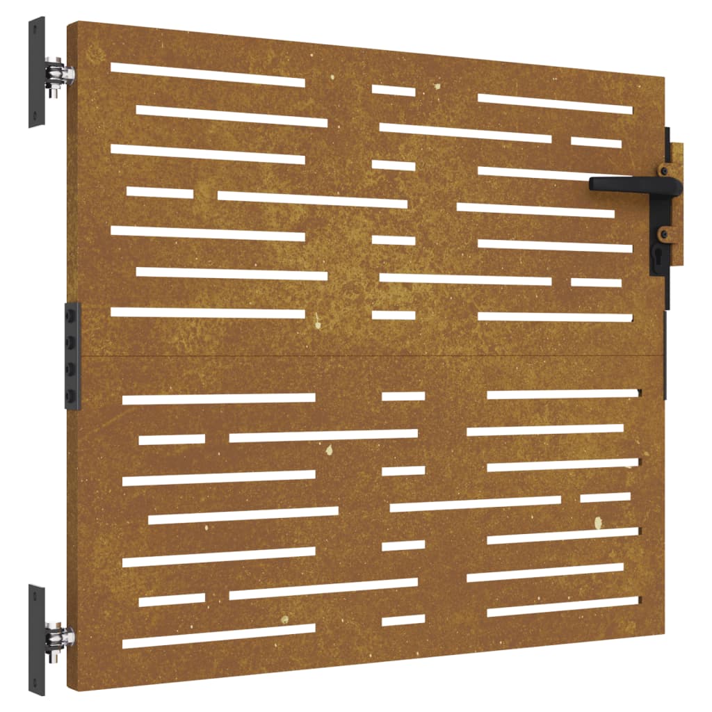 vidaXL Garden Gate 85x100 cm Corten Steel Square Design