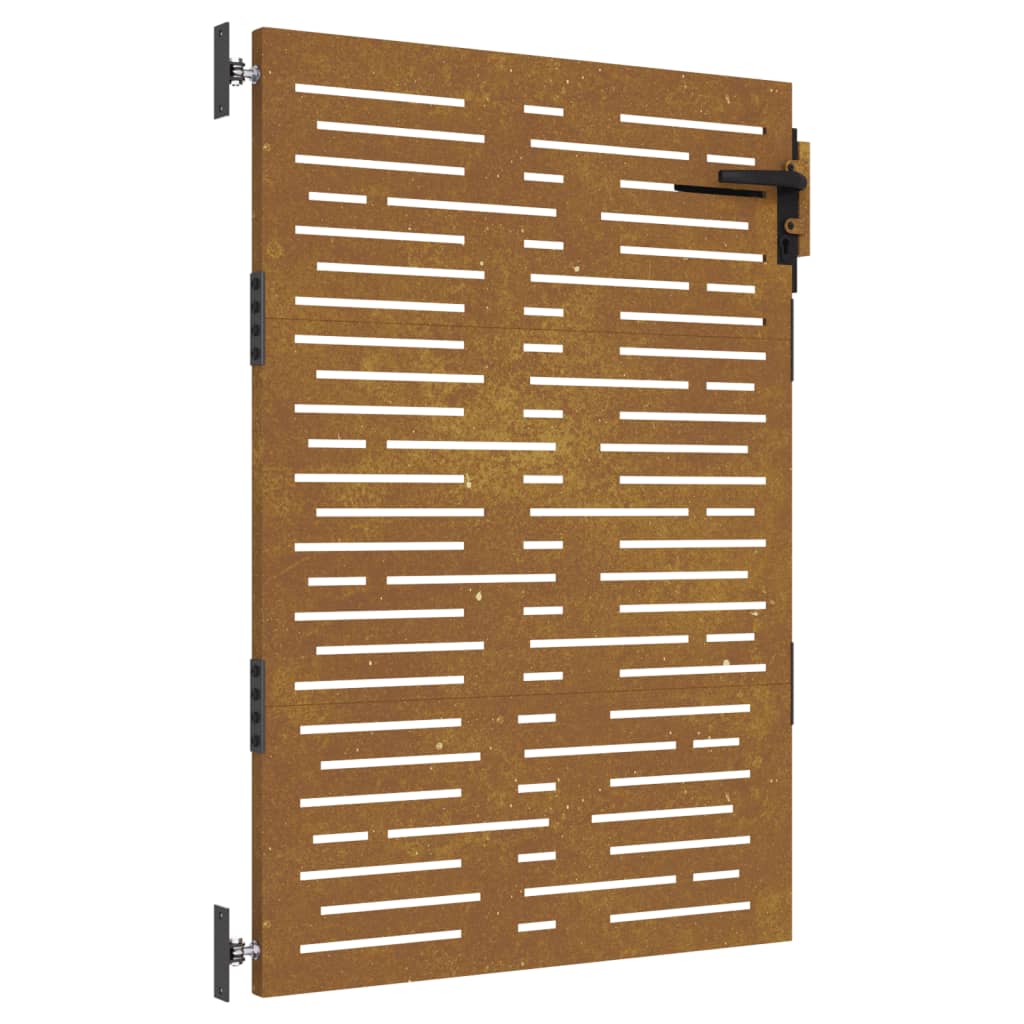 vidaXL Garden Gate 85x125 cm Corten Steel Square Design