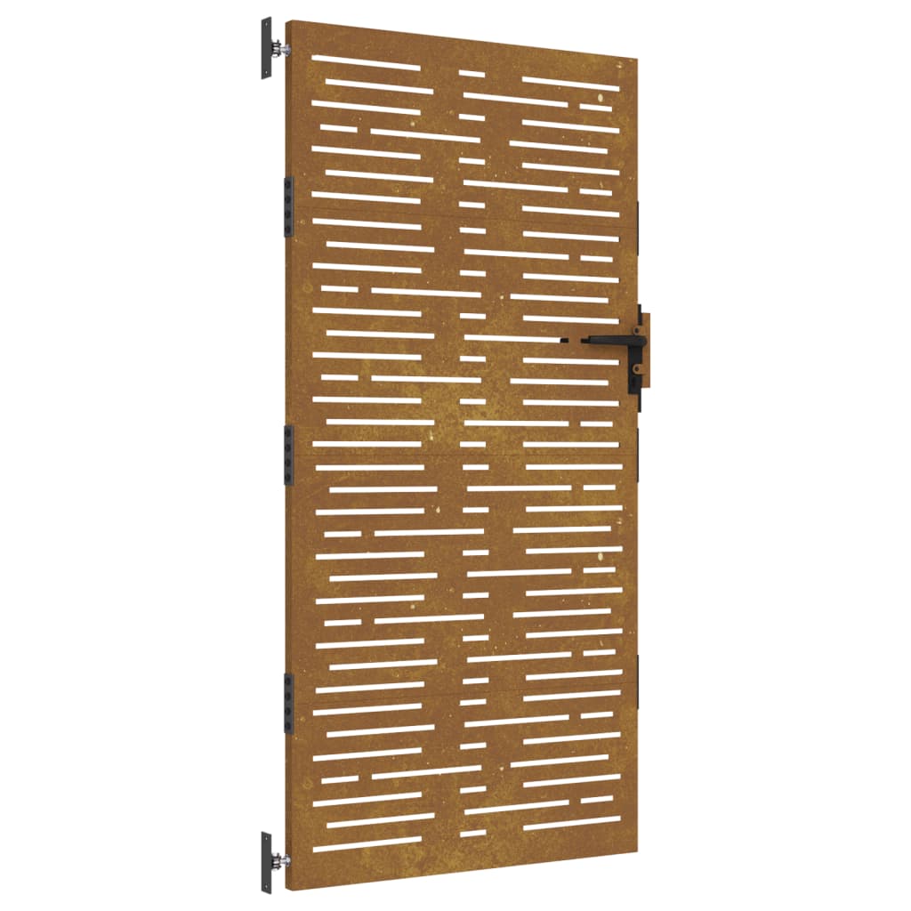 vidaXL Garden Gate 85x175 cm Corten Steel Square Design