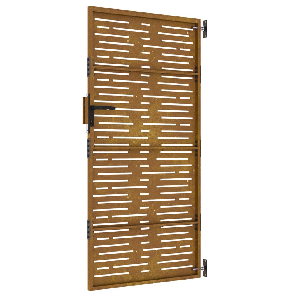 vidaXL Garden Gate 85x200 cm Corten Steel Square Design