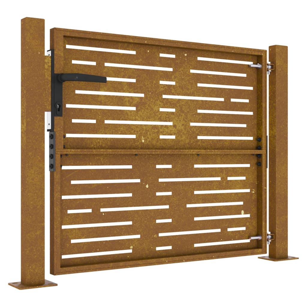 vidaXL Garden Gate 105x80 cm Corten Steel Square Design