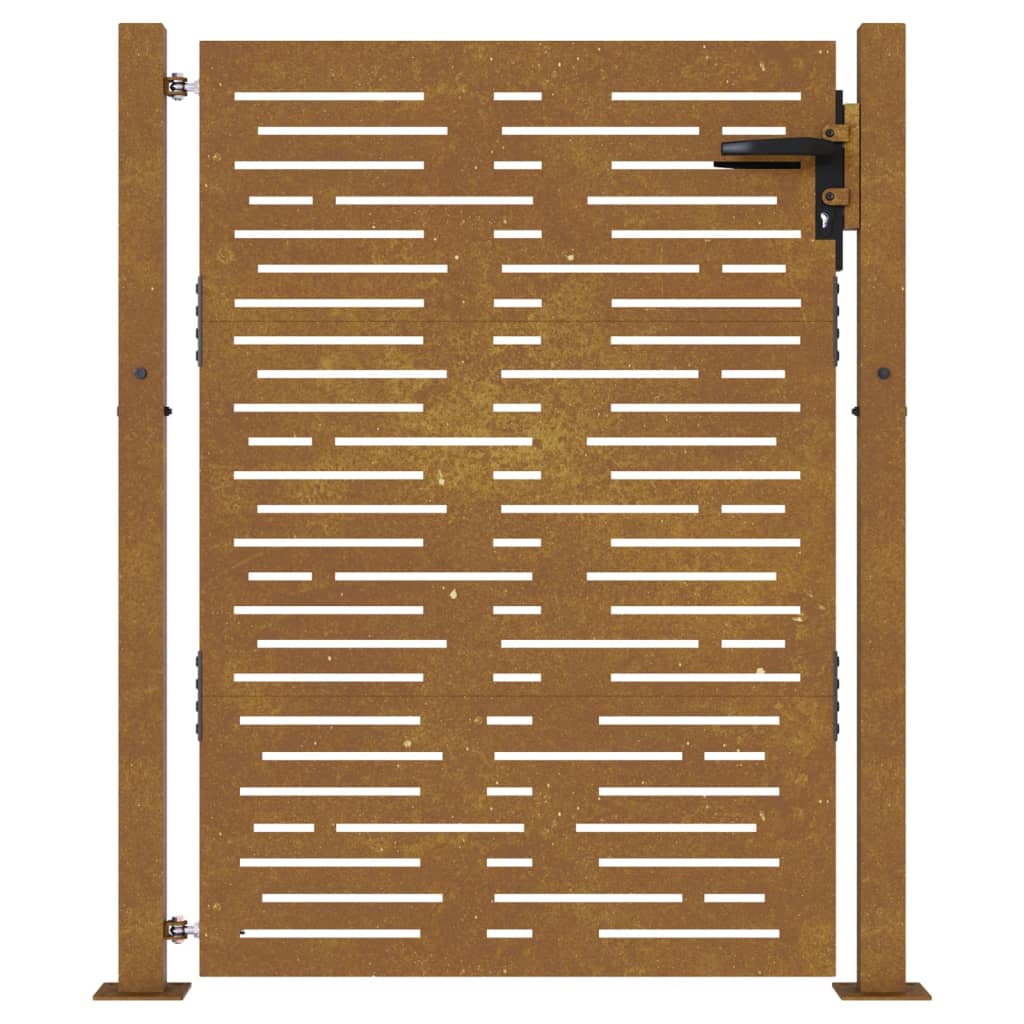 vidaXL Garden Gate 105x130 cm Corten Steel Square Design