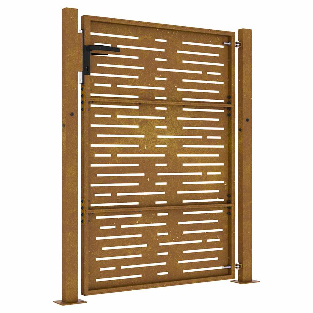 Garden Gate 100x125 cm Corten Steel Square Design