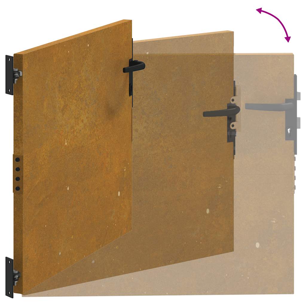 Garden Gate 85x75 cm Corten Steel