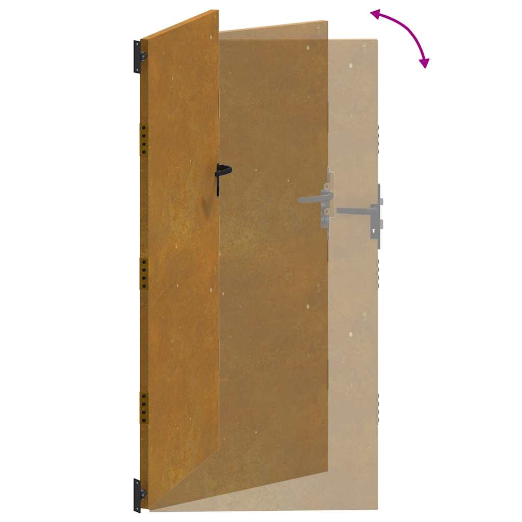 Garden Gate 85x175 cm Corten Steel
