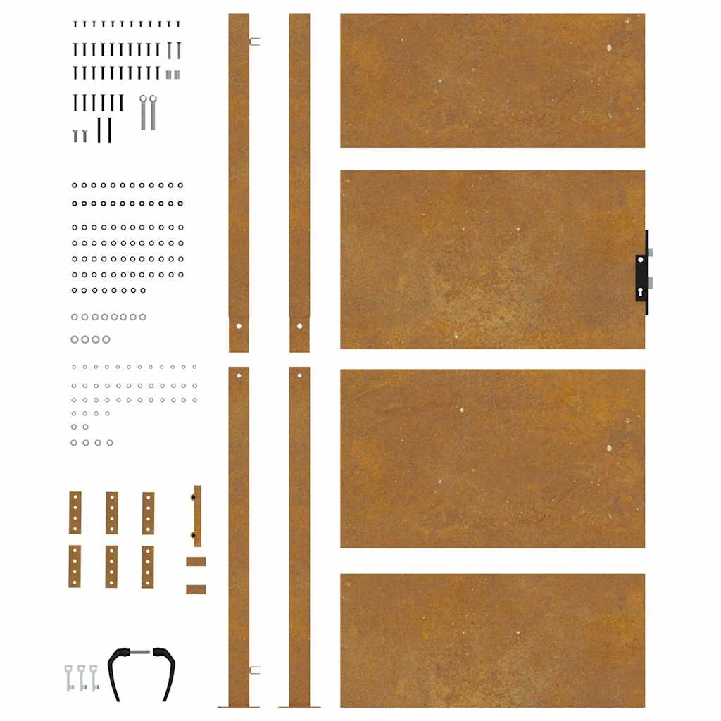 Garden Gate 100x200 cm Corten Steel