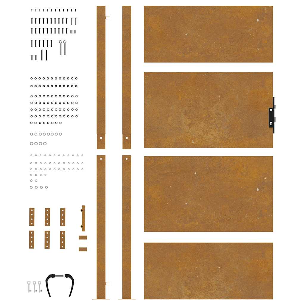 Garden Gate 100x200 cm Corten Steel