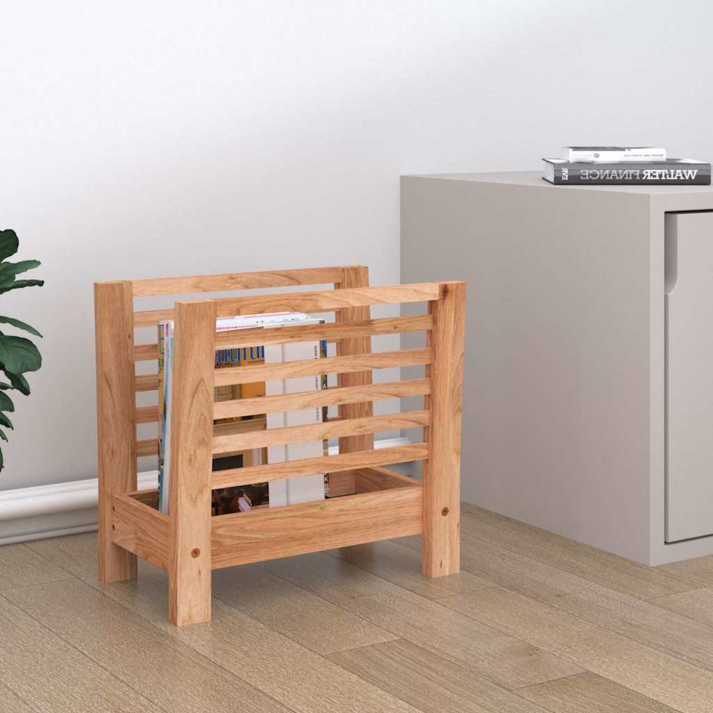 Magazine Rack 40x26,5x38,5 cm Solid Wood Walnut