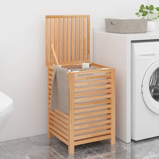 vidaXL Laundry Basket 45x45x65 cm Solid Wood Walnut