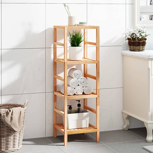 vidaXL Bathroom Shelf 35.5x35.5x112.5 cm Solid Wood Walnut