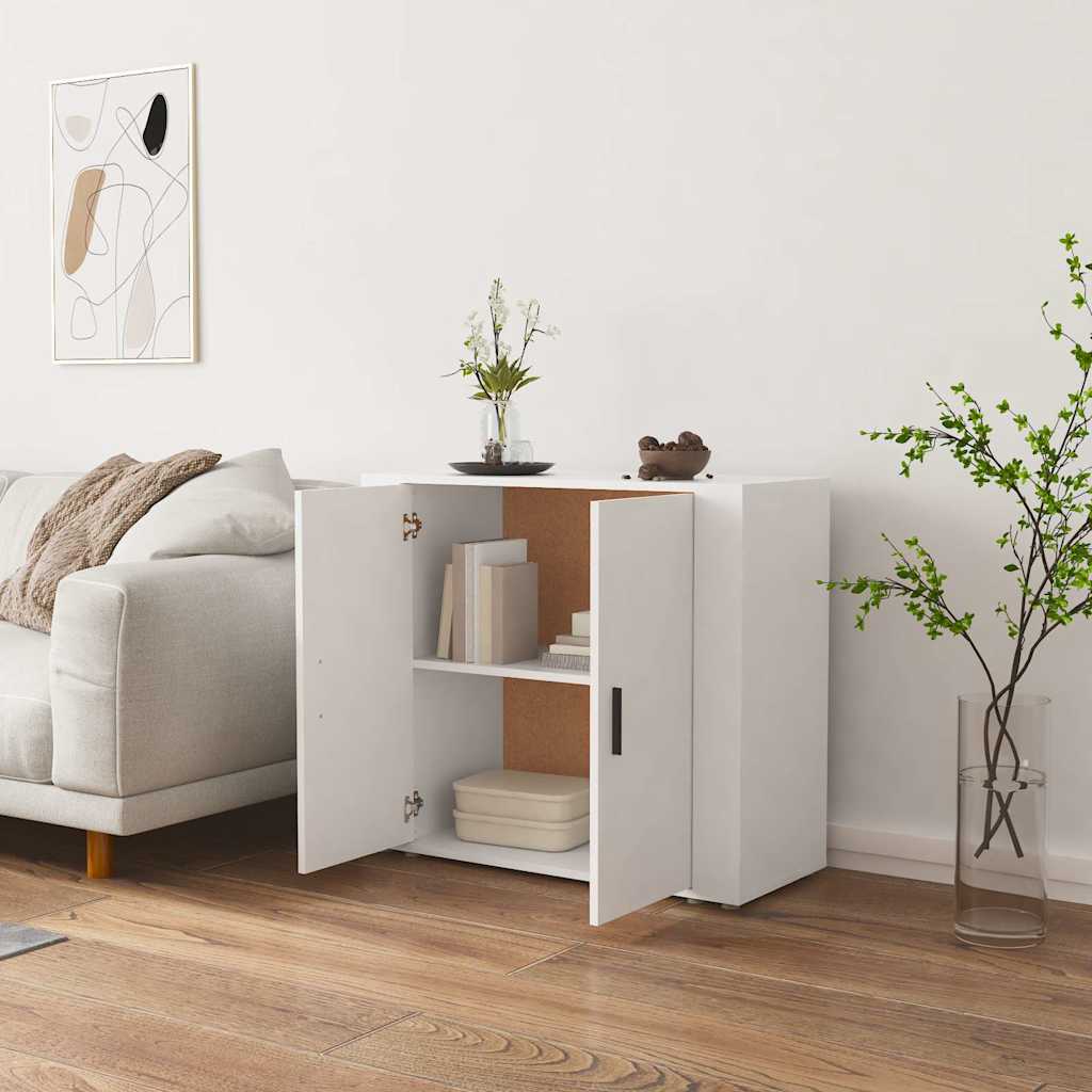 Sideboard White 80x33x70 cm Engineered Wood