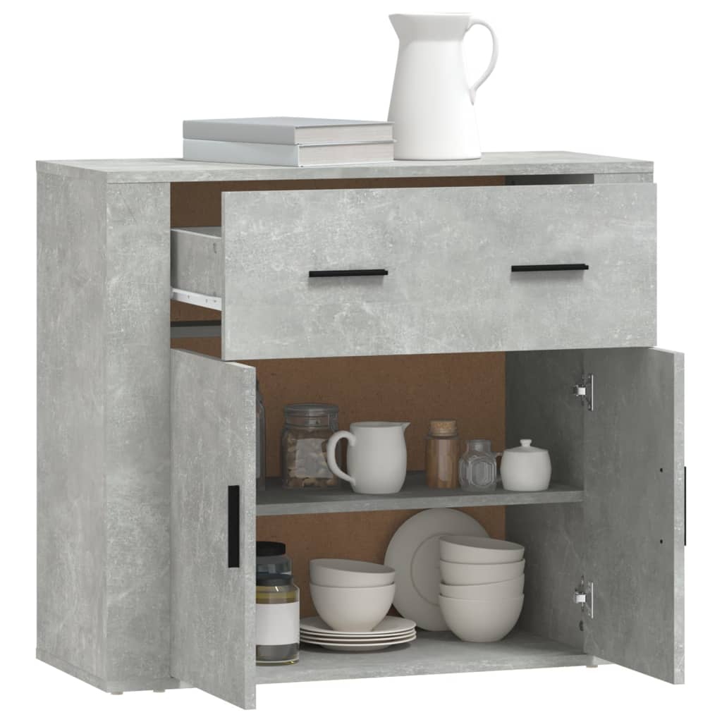 Sideboard Concrete Grey 80x33x70 cm Engineered Wood