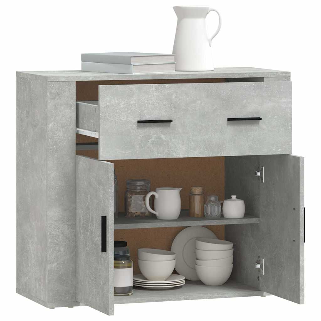 Sideboard Concrete Grey 80x33x70 cm Engineered Wood