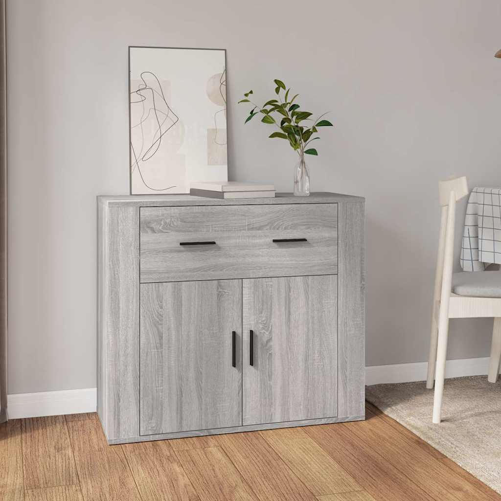 Sideboard Grey Sonoma 80x33x70 cm Engineered Wood