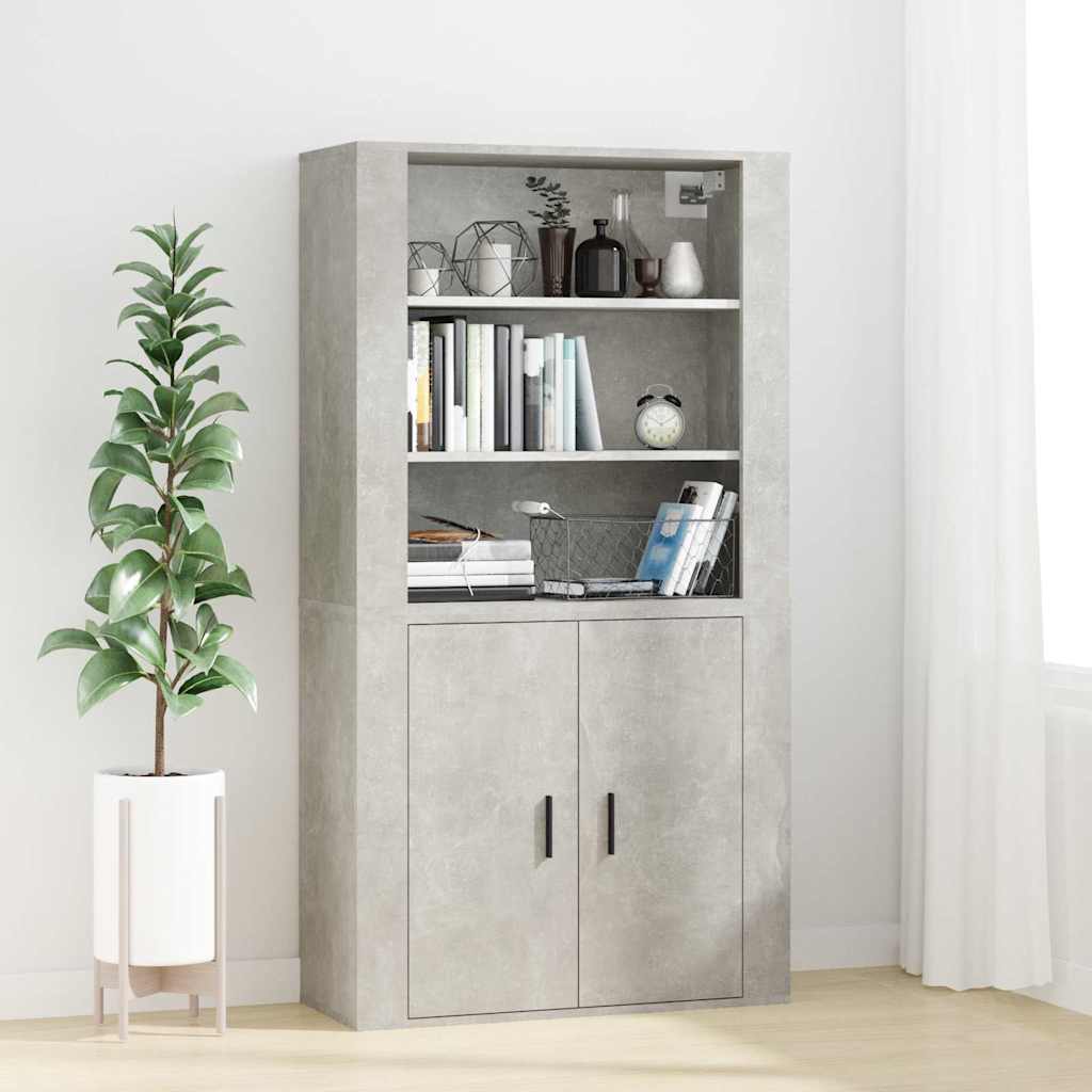 Wall Cabinet Concrete Grey 80x33x80 cm Engineered Wood
