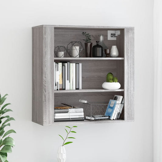 vidaXL Wall Cabinet Grey Sonoma 80x33x80 cm Engineered Wood