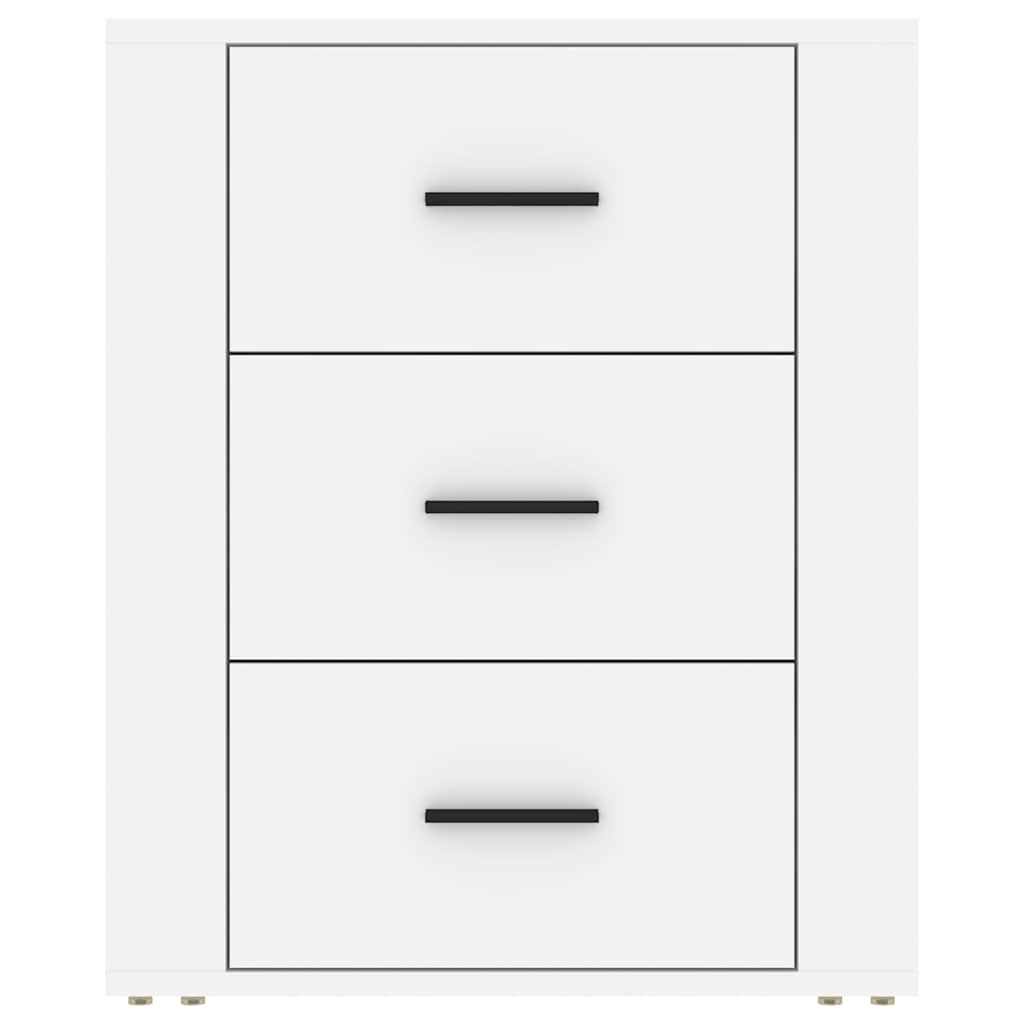 Bedside Cabinet White 50x36x60 cm Engineered Wood