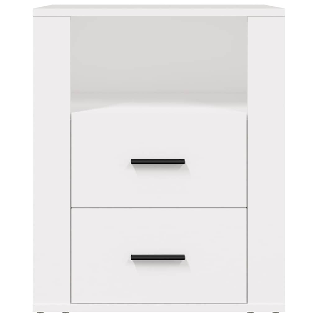 Bedside Cabinet White 50x36x60 cm Engineered Wood