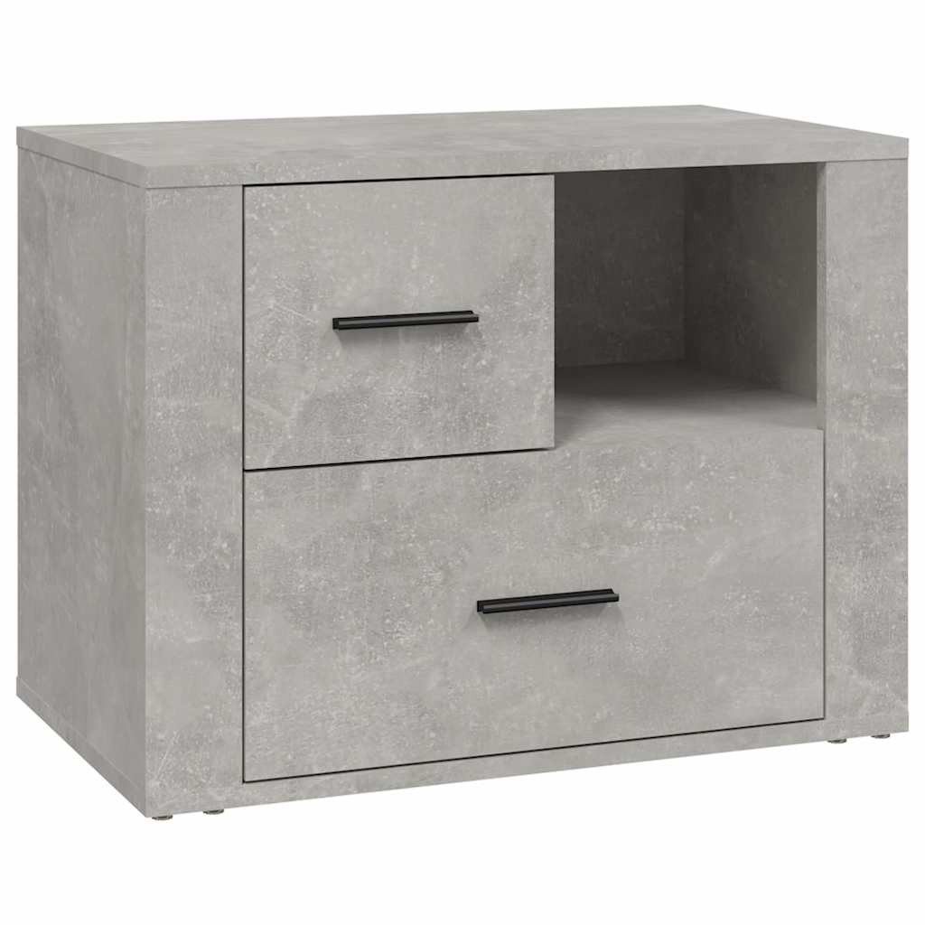Bedside Cabinet Concrete Grey 60x36x45 cm Engineered Wood