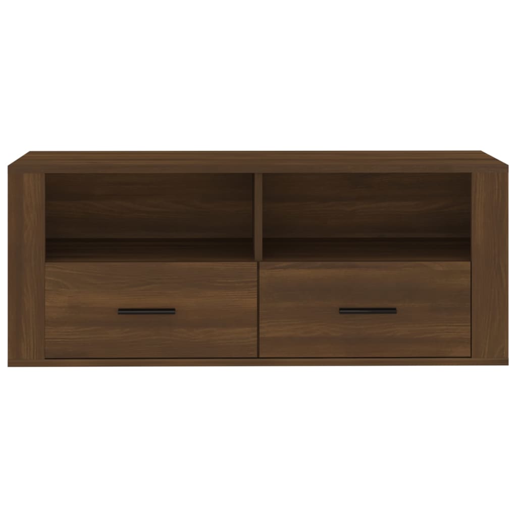 vidaXL TV Cabinet Brown Oak 100x35x40 cm Engineered Wood