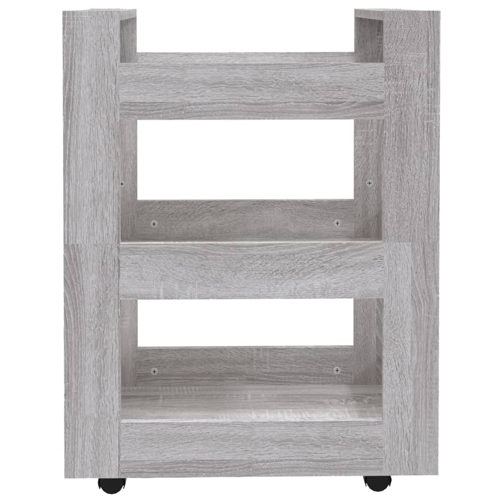 vidaXL Kitchen Trolley Grey Sonoma 60x45x80 cm Engineered Wood