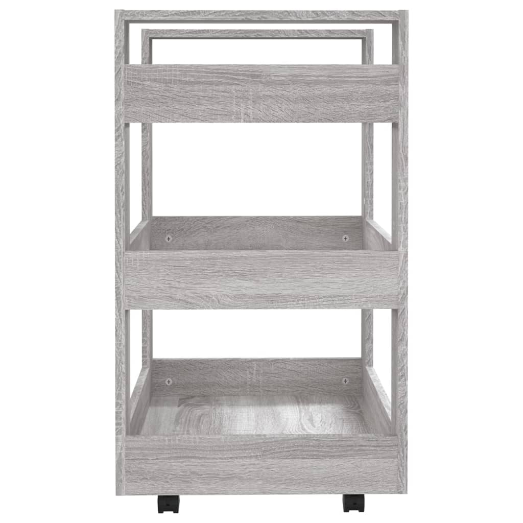 vidaXL Kitchen Trolley Grey Sonoma 60x45x80 cm Engineered Wood