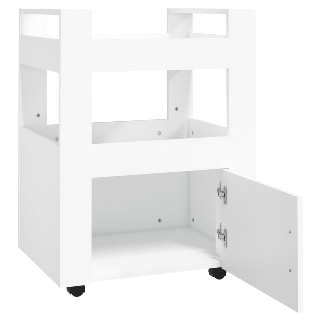 vidaXL Kitchen Trolley White 60x45x80 cm Engineered Wood