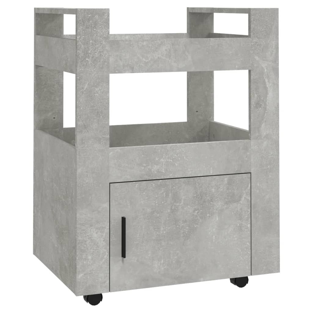 vidaXL Kitchen Trolley Concrete Grey 60x45x80 cm Engineered Wood