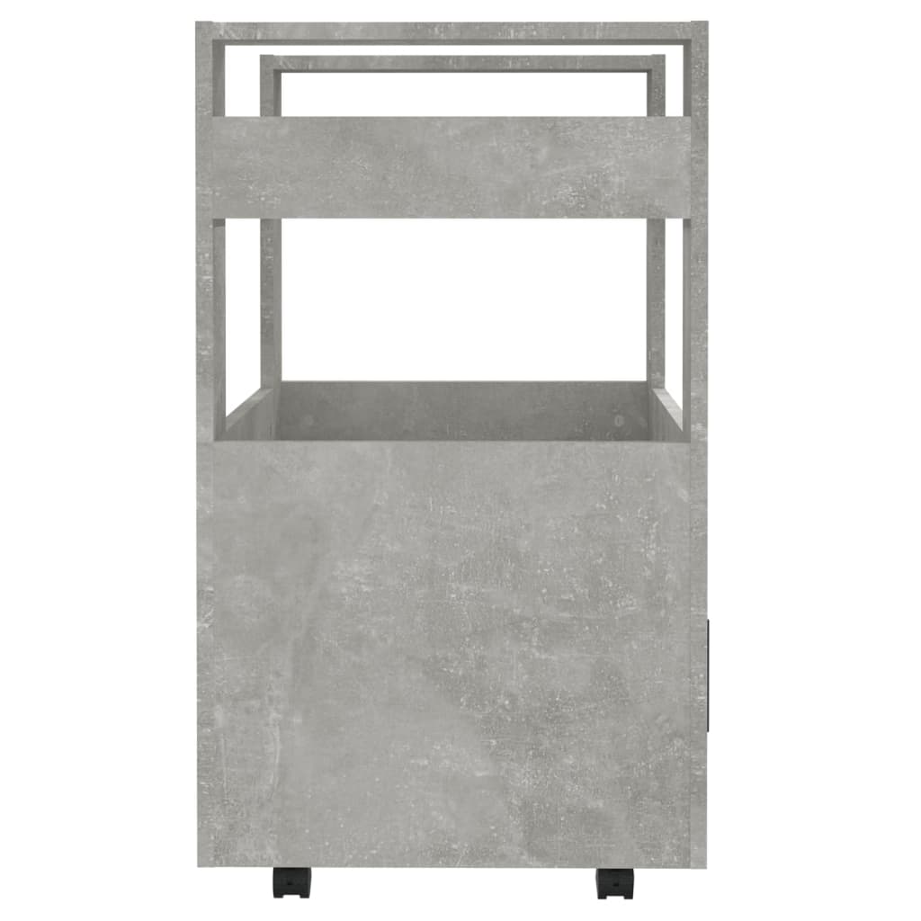 vidaXL Kitchen Trolley Concrete Grey 60x45x80 cm Engineered Wood