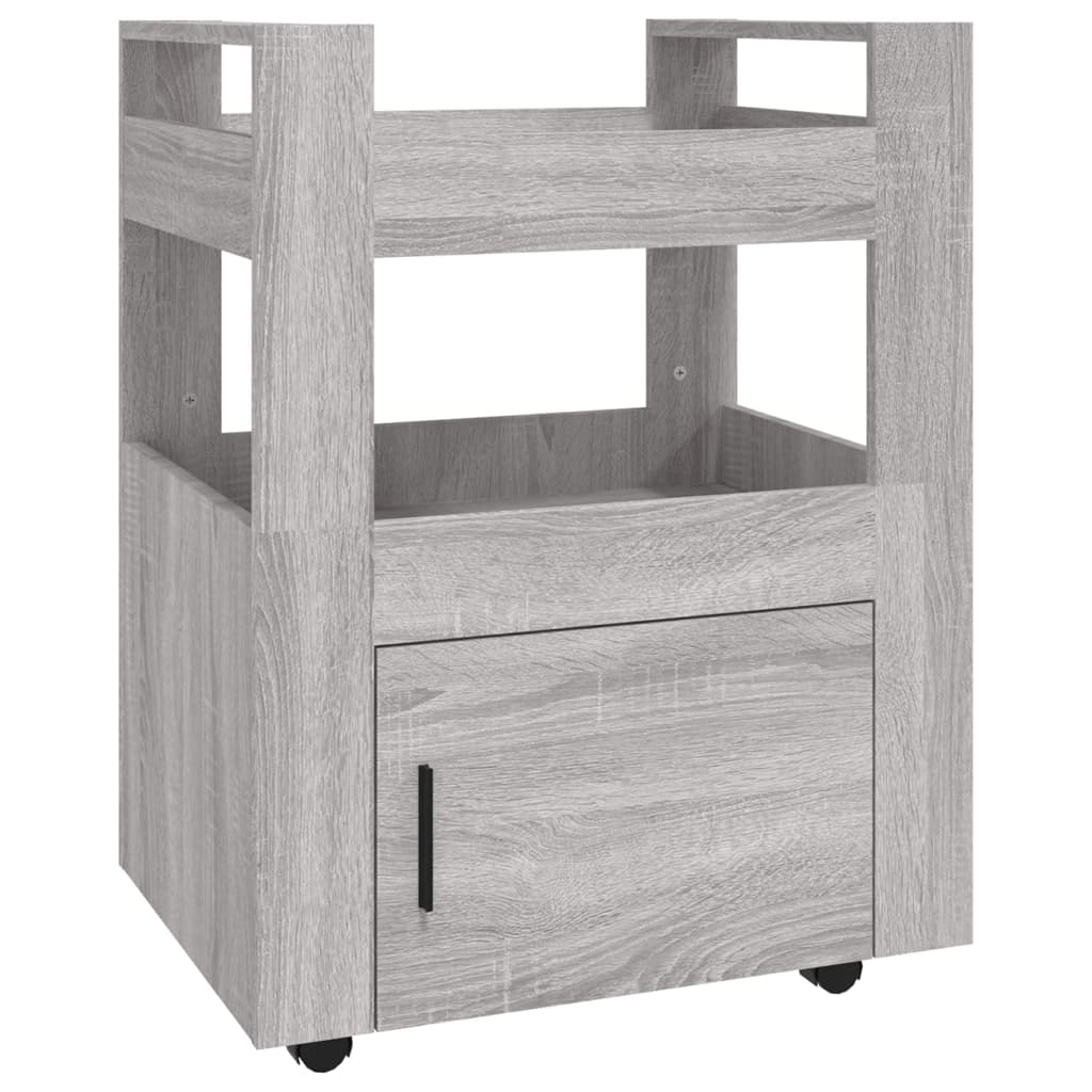 vidaXL Kitchen Trolley Grey Sonoma 60x45x80 cm Engineered Wood