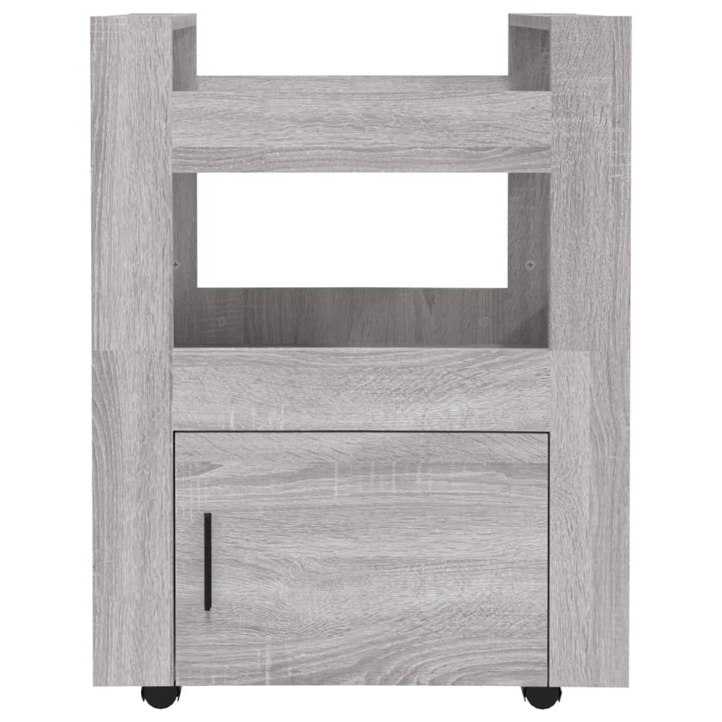 vidaXL Kitchen Trolley Grey Sonoma 60x45x80 cm Engineered Wood