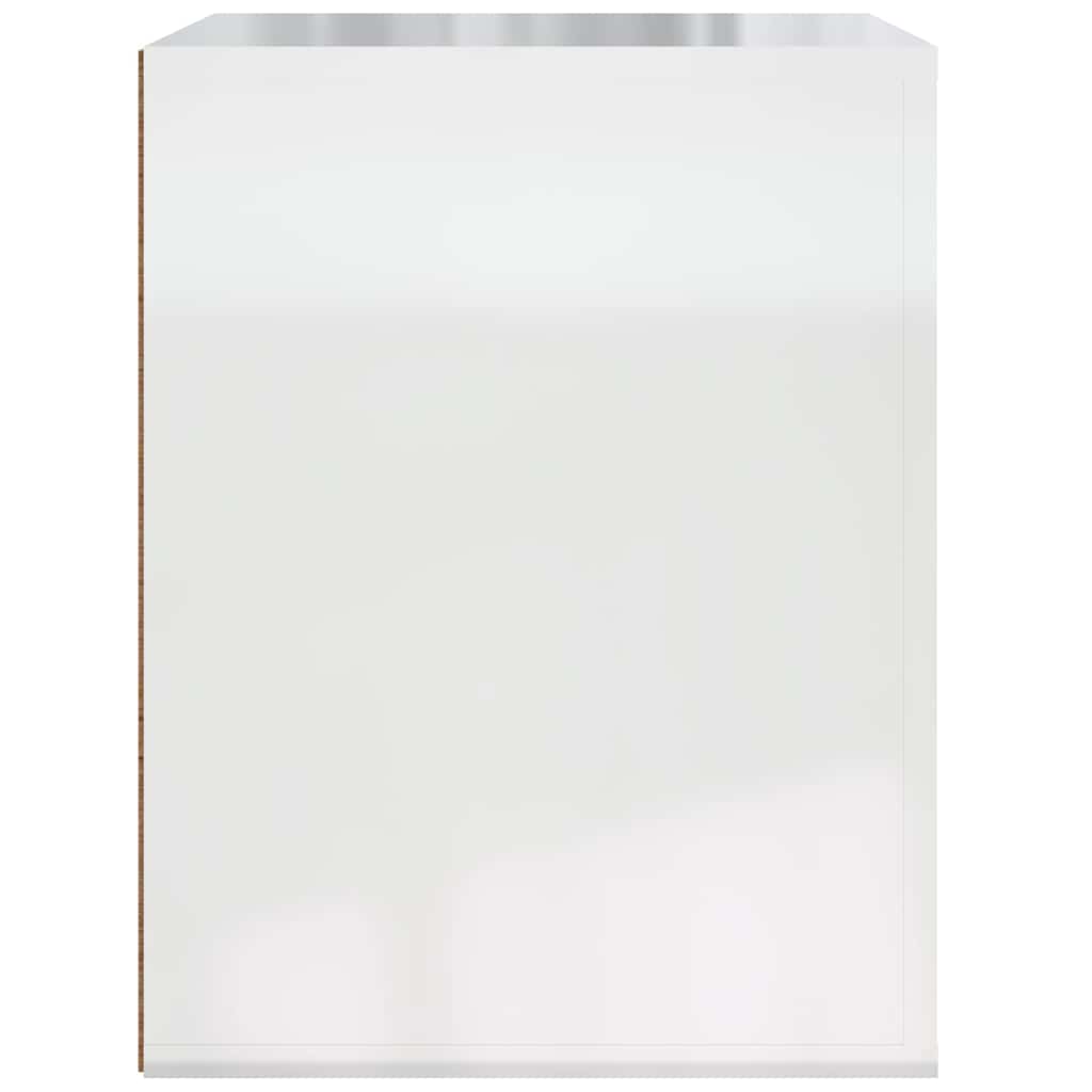 Wall-mounted Bedside Cabinet High Gloss White 50x36x47 cm