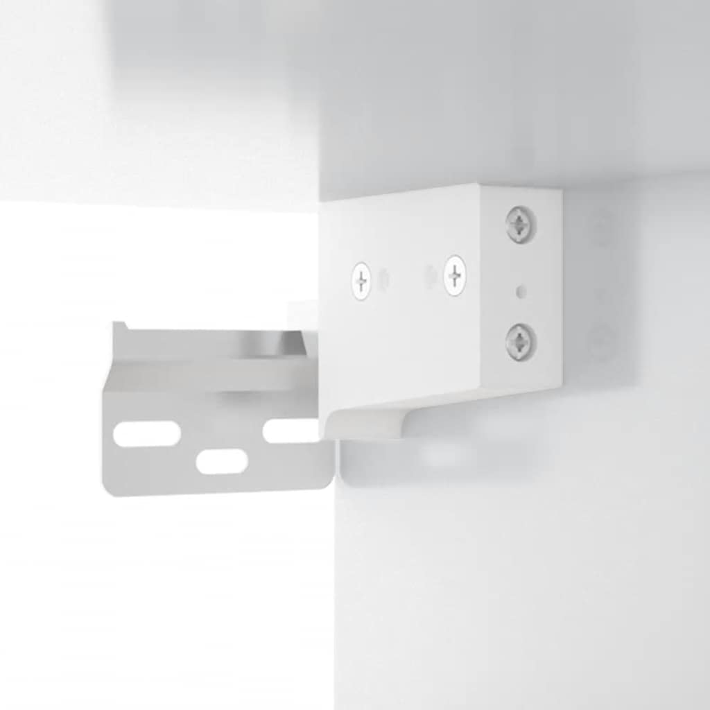 Wall-mounted Bedside Cabinet High Gloss White 50x36x47 cm