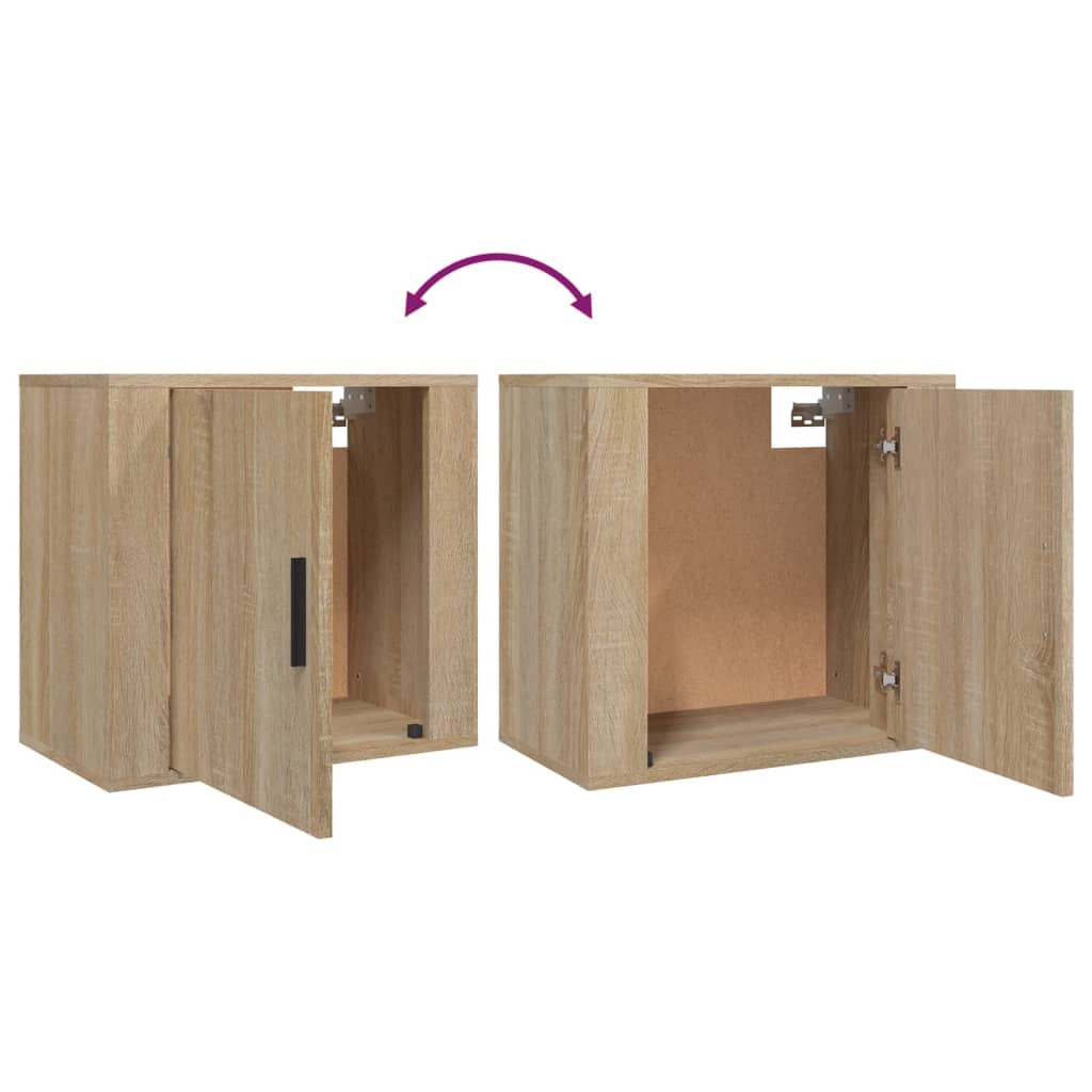 Wall-mounted Bedside Cabinets 2 pcs Sonoma Oak 50x30x47 cm