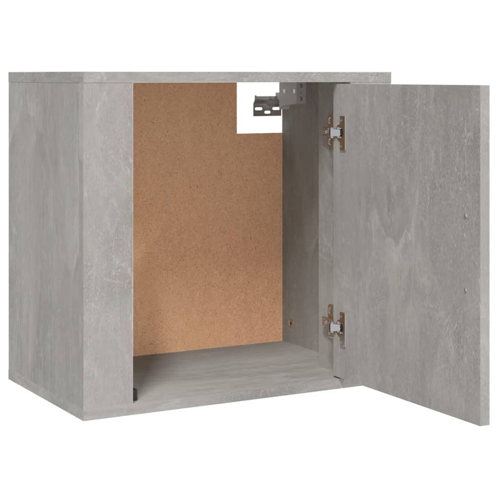 vidaXL Wall-mounted Bedside Cabinets 2 pcs Concrete Grey 50x30x47 cm