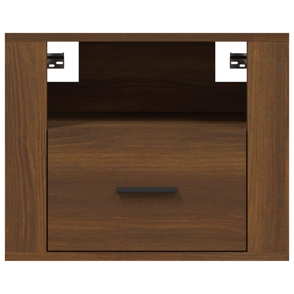 vidaXL Wall-mounted Bedside Cabinets 2 pcs Brown Oak 50x36x40 cm