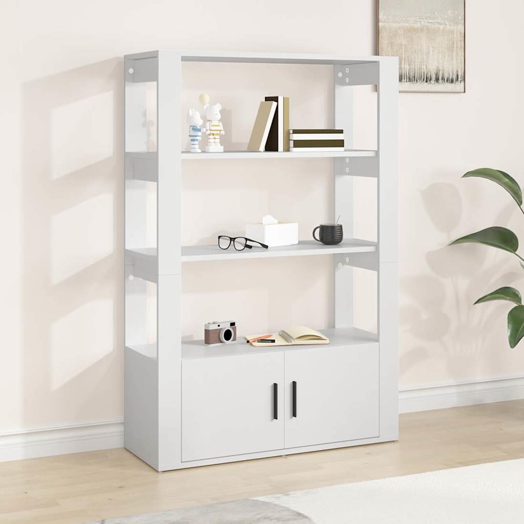 Sideboard White 80x30x119,5 cm Engineered Wood